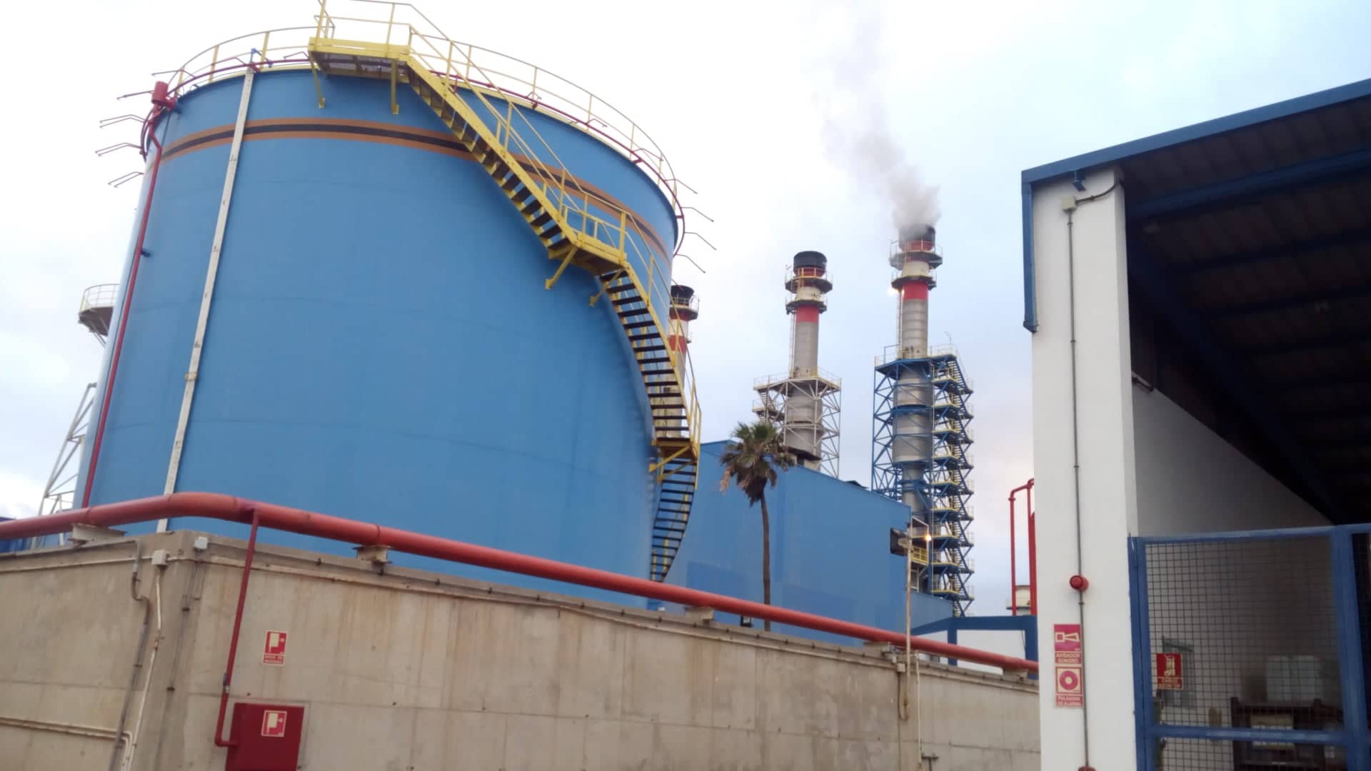 Grain silos sandblasting